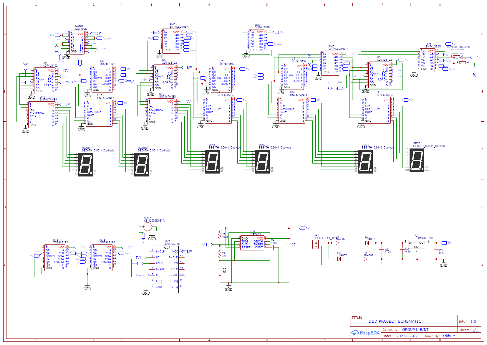 Schematic in Easy EDA